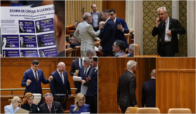 Imagini din culisele votului moțiunii de cenzură împotriva Guvernului Golojan. Foto: Libertatea/ Vlad Chirea