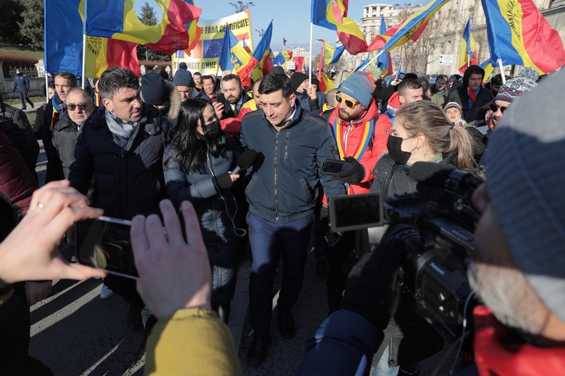 George Simion, în marș spre Piața Victoriei