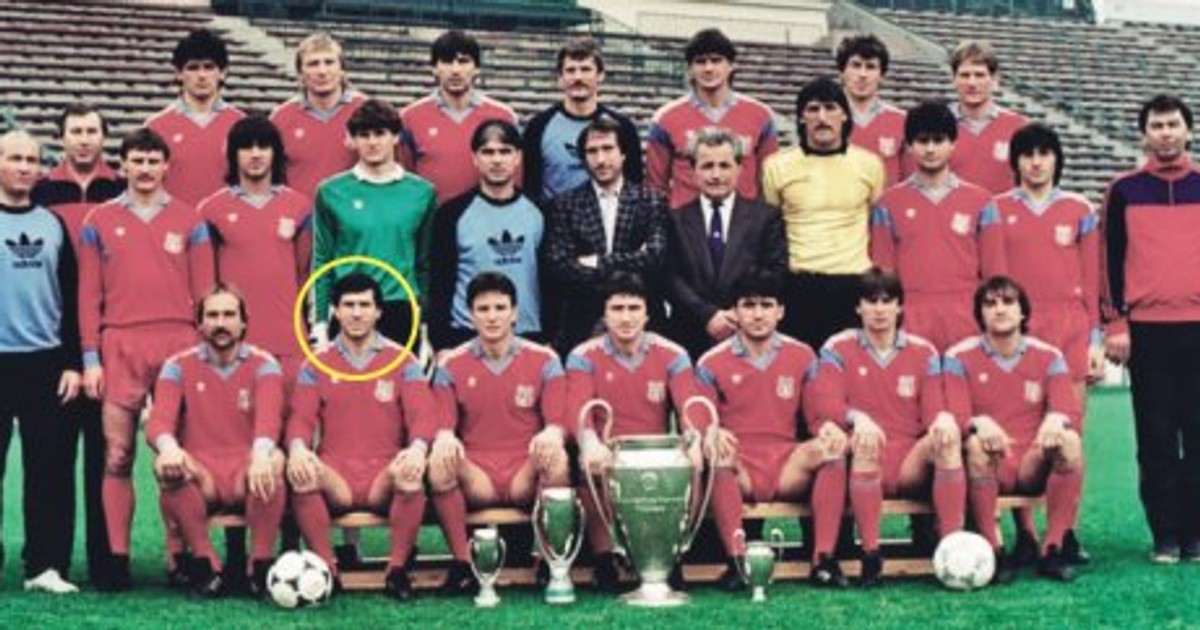 Lucian Bălan (încercuit), primul jucător din echipa Stelei 1986 care a murit