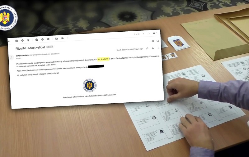 14.000 de voturi prin corespondență, 40% din total, au fost pierdute. Explicațiile AEP