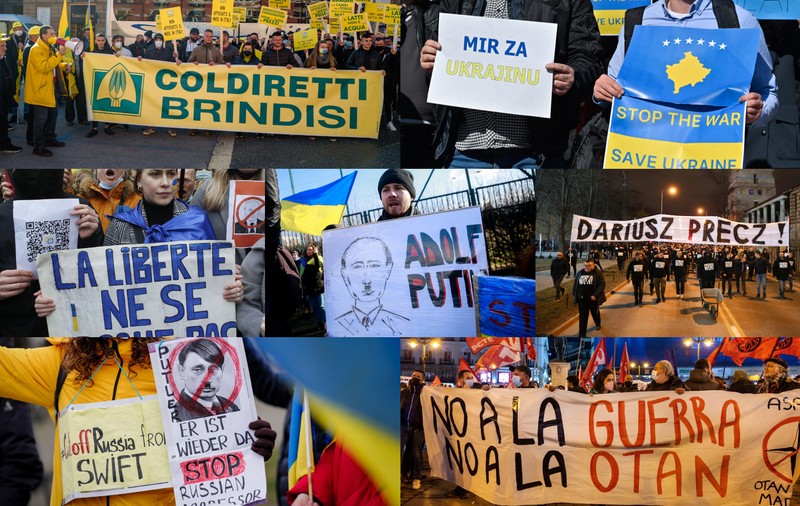 IMAGINI. Din București până în Sydney, mii de oameni protestează față de războiul din Ucraina: „Stop Putin!”