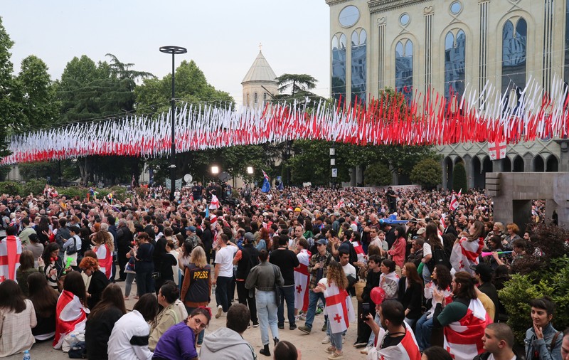„Nu va funcționa în țara noastră”. Circa 200 de ONG-uri din Georgia sfidează „legea rusă”