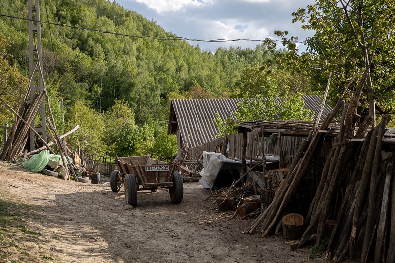 Gospodăria familiei Marin se află în marginea satului, lângă pădure