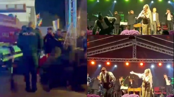 Polițist și cântăreț din Pitești, salvator la spectacol: a oprit concertul pentru un om inconștient. Sursă foto: Colaj foto:Facebook /IPJ Argeș.