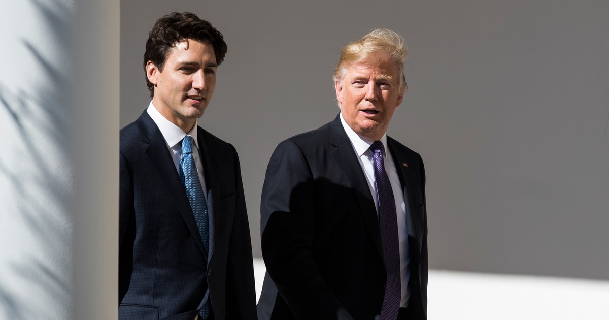 donald trump si justin trudeau s-au întâlnit pentru prima data