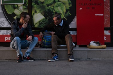 Sorin, împreună cu Dan, un alt angajat al supermarketului din Crângași, care l-a ajutat