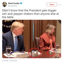 Jurnalistul Mark Knoller a atras atenția pe Twitter asupra solnițelor