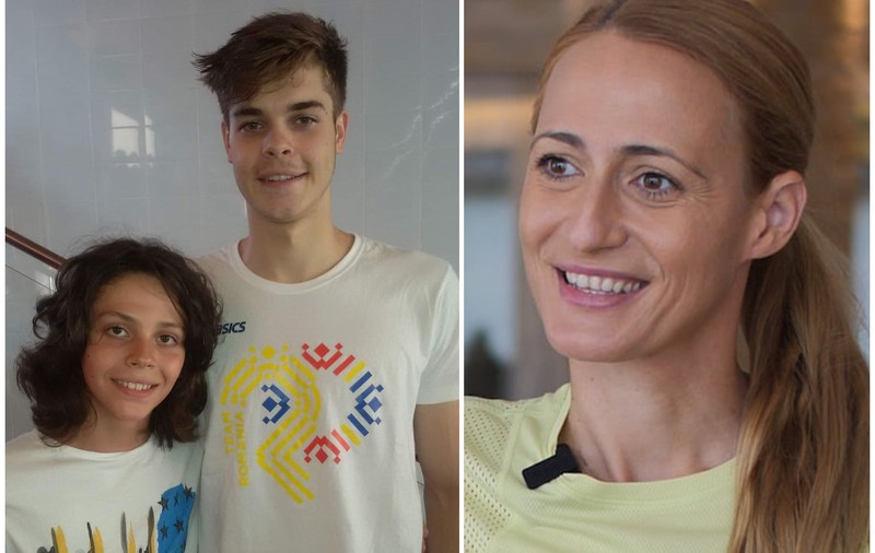 Fotografie de senzație cu înotătorii Popovici și Glință, în copilărie. Camelia Potec: „Generațiile se întâlnesc și puterea crește”