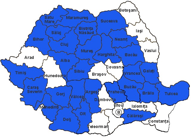Cu albastru, județele care au răspuns solicitării Libertatea