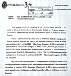Documentul lipit pe poarta depozitului