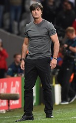 epa05360252 Germany's coach Joachim Loew during the UEFA EURO 2016 group C preliminary round match between Germany and Ukraine at Stade Pierre Mauroy in Lille Metropole, France, 12 June 2016. (RESTRICTIONS APPLY: For editorial news reporting purposes only. Not used for commercial or marketing purposes without prior written approval of UEFA. Images must appear as still images and must not emulate match action video footage. Photographs published in online publications (whether via the Internet or otherwise) shall have an interval of at least 20 seconds between the posting.) EPA/ANDY RAIN EDITORIAL USE ONLY