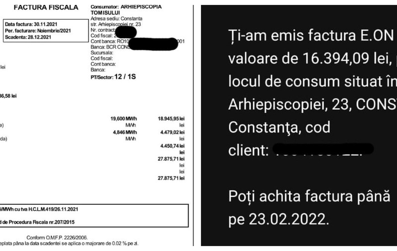 Arhiepiscopia Tomisului, facturi de peste 52.000 de lei la utilități: „No comment”