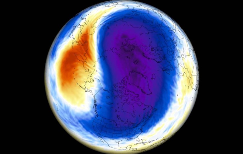 Vortexul polar se formează deja deasupra Arcticii și pornește sezonul mai puternic decât anul trecut. Foto: Severe Weather Europe