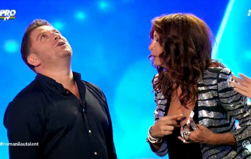 Românii au talent. Pavel Bartoș s-a rușinat după ce Răduleasca l-a pus să se uite la sânii ei 