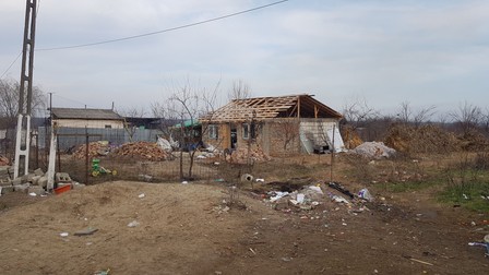 Februarie 2020: Casa în care locuiau cele cinci fetițe
