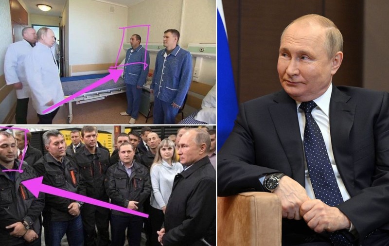 Suspiciuni că Vladimir Putin își înscenează întâlnirile cu publicul. Aceleași persoane, fotografiate în diferite roluri, la mai multe „evenimente”