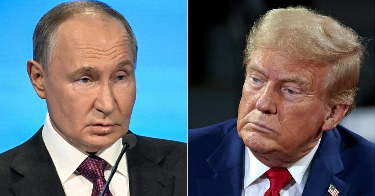 Colaj cu Vladimir Putin (stânga) și Donald Trump (dreapta) Foto: Profimedia
