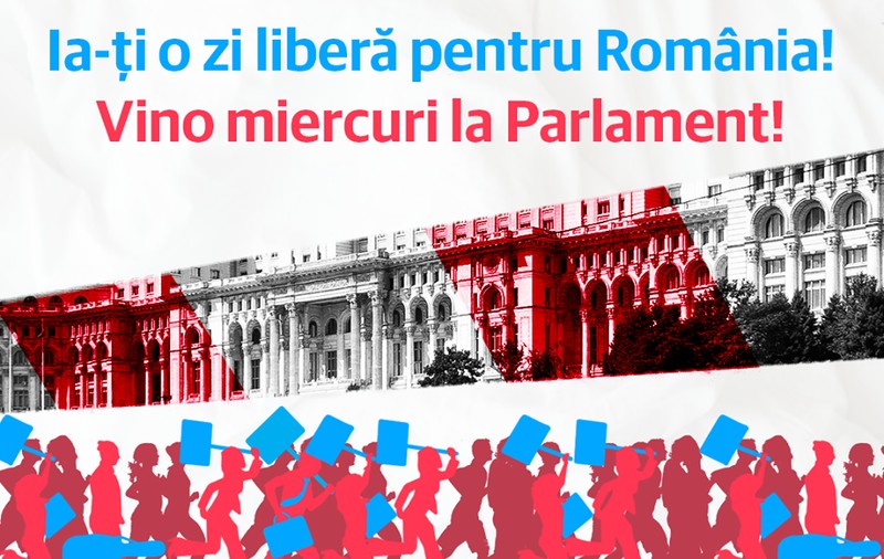 USR organizează un miting în fața Parlamentului, în ziua votului moțiunii de cenzură; Românii, îndemnați la grevă japoneză, cu banderole albe la mână