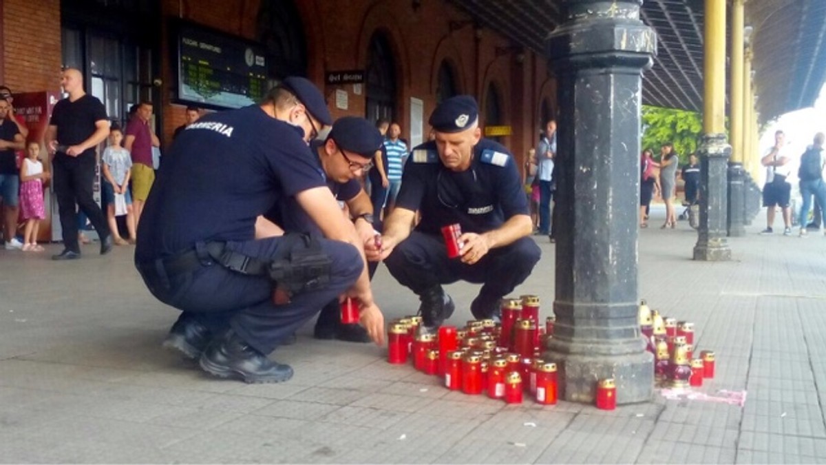 Peronul unde a fost ucis polițistul din Suceava, transformat în loc de pelerinaj. Zeci de lumânări au fost depuse în memoria lui Sorin Vezeteu