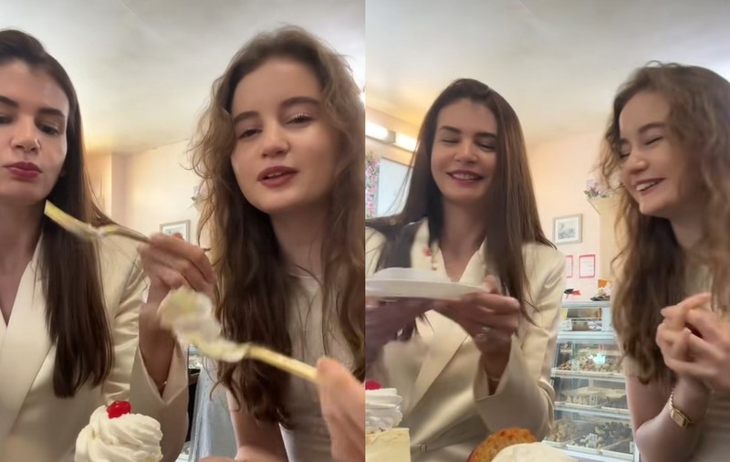 Monica Gabor și Irina Columbeanu au gustat amandine și savarine în New York. Prețul unei prăjituri românești i-a surprins pe fani