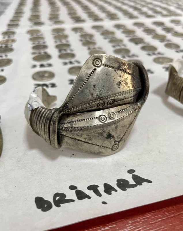 Comoară veche de 2.000 de ani, descoperită întâmplător, în Botoșani: aproape 600 de monede de argint și șase brățări dacice, printre artefactele găsite