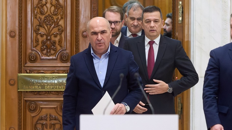 Ilie Bolojan și Sorin Grindeanu au rupt coaliția PSD-PNL în aprilie 2026, după 5 ani. Foto: Profimedia
