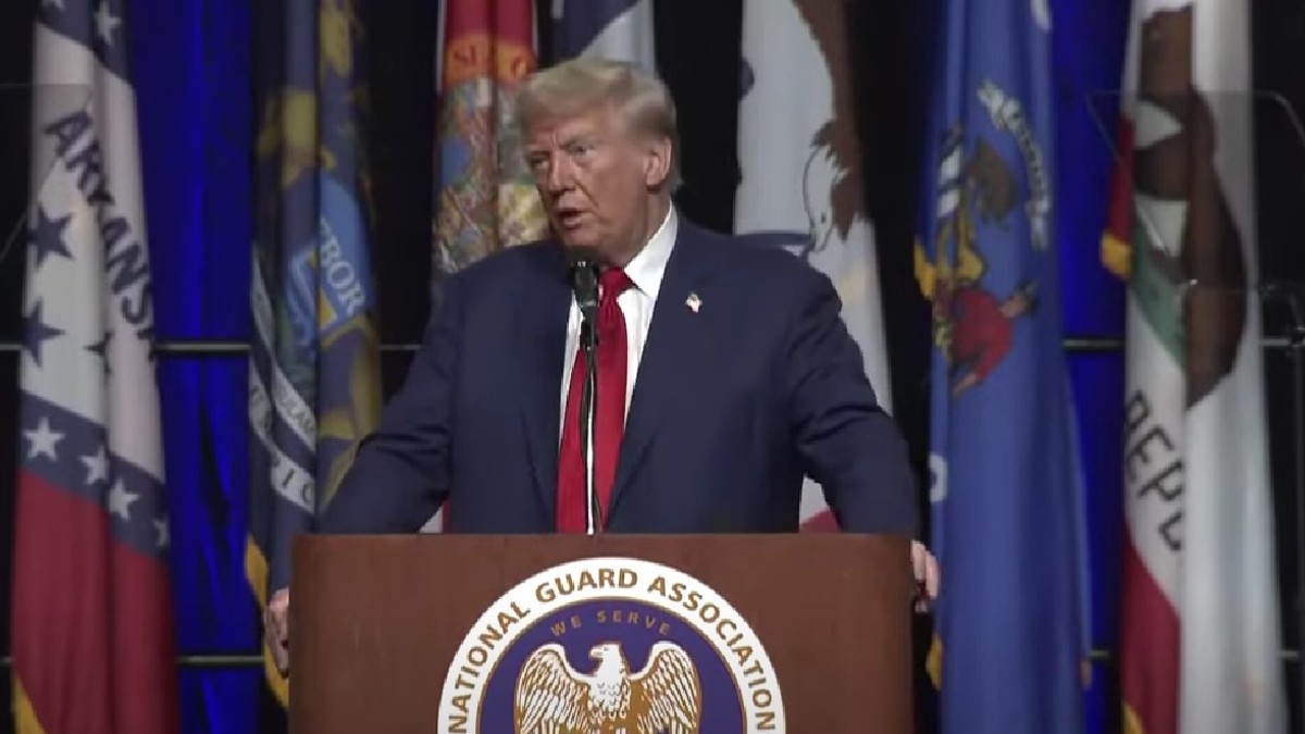 Donald Trump, la conferința Asociației Gărzii Naționale din SUA Captură YouTube