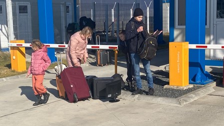 Ecaterina și cei trei copii.