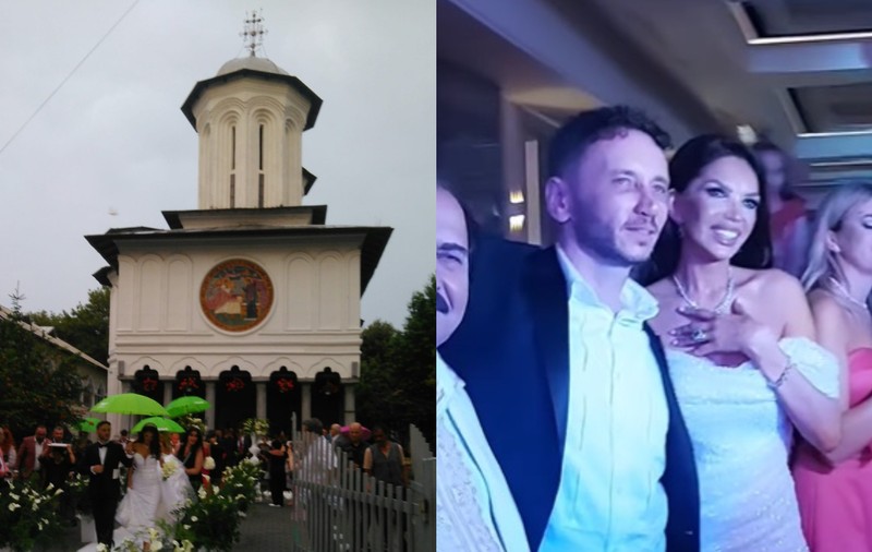 Cristina Spătar s-a căsătorit religios cu Vicențiu Mocanu. Cum a arătat cântăreața în rochia de mireasă de 10 kilograme