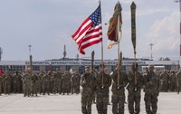 Soldați americani la aeroportul Mihail Kogălniceanu