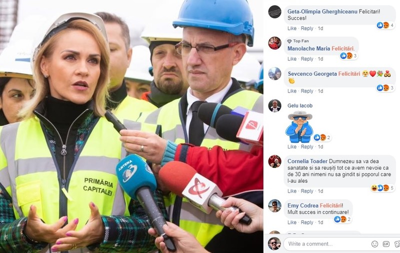 “Excepțional, doamna primar... suntem alături de dumneavoastră”. Dezvăluiri despre rețeaua de postaci pe Facebook ai Gabrielei Firea