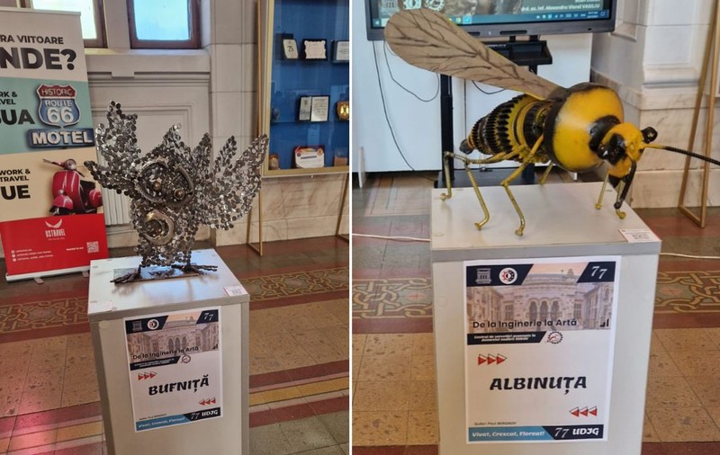 Povestea expoziției surprinzătoare din Galați „De la inginerie la artă”, care îmbină creativitatea cu sculptura 