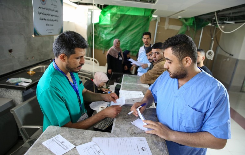 Israelul susține că principala bază de operațiuni a grupării Hamas se află sub cel mai mare spital din Fâșia Gaza. FOTO