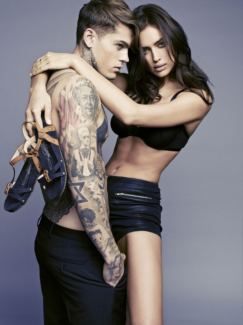 Irina Shayk and british model Stephen James in the new spring summer 2014 ad campaign of spanish shoes brand XTI