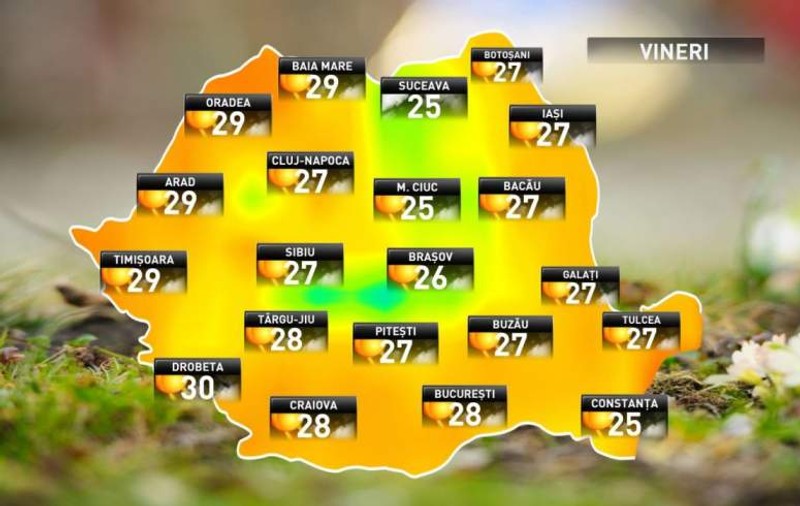 Prognoza meteo pentru 14 septembrie. Temperaturi de vară și izolat ploi slabe