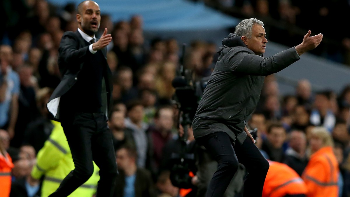 Anglia, etapa a 26-a: Duelul dintre Pep Guardiola, stânga, și Jose Mourinho s-a terminat nedecis