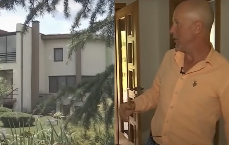 Imagini cu casa în care locuiește Mugur Mihăescu cu soția. Estimată la 800.000 de euro, vila are gazon pe acoperiș