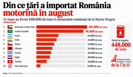 Importurile României de motorină în august. Imagine generată cu ajutorul Inteligenței Artificiale