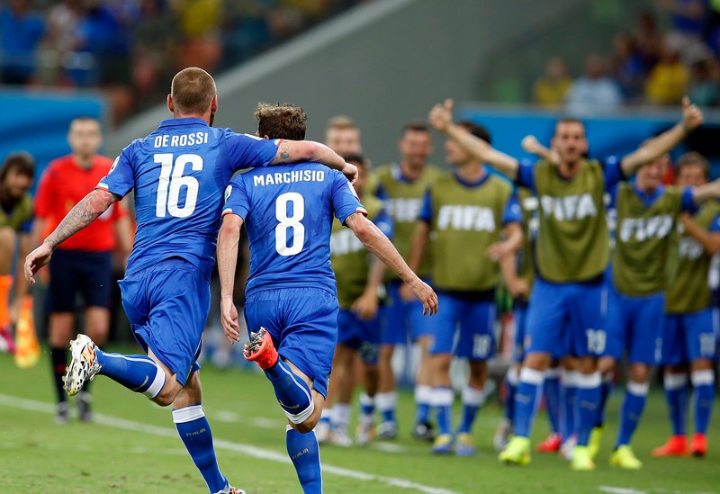 Squadra Azzurra a deschis scorul printr-un şut splendid al lui Marchisio. FOTO: EPA