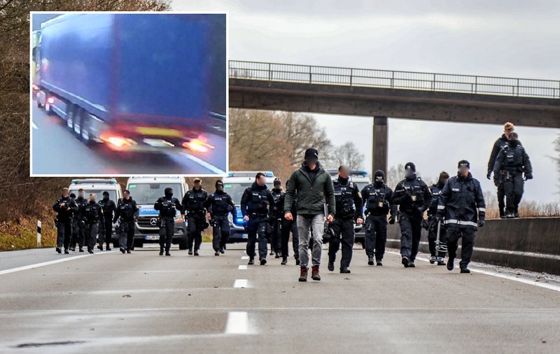 Șofer de TIR căutat de poliție după ce a tras în alt camionagiu care-l depășea pe autostradă, în Germania: „Un Mercedes Actros albastru”