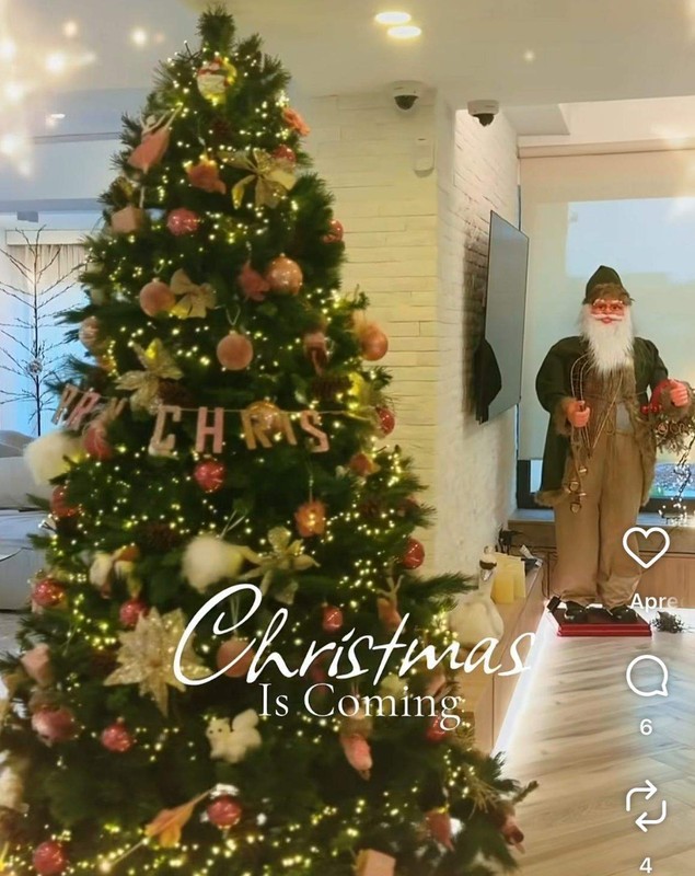 Imagini cu casa Andreei Bănică, împodobită de Crăciun. Cum arată curtea decorată cu sute de luminițe