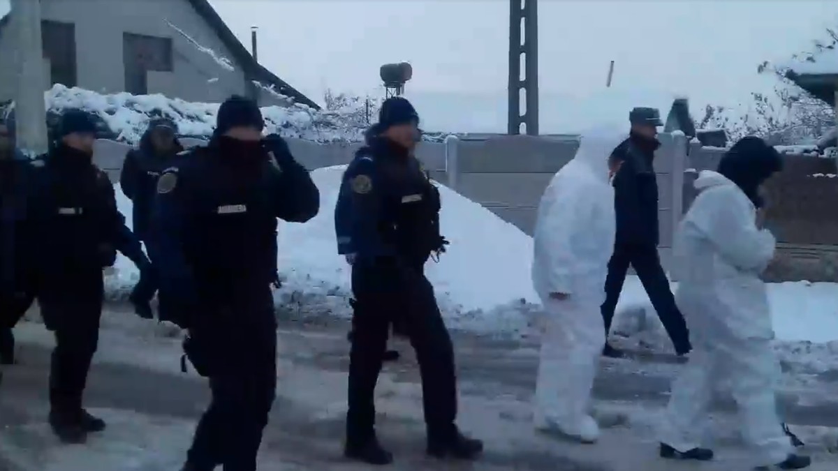 Zeci de jandarmi au intervenit într-un sat din Olt unde locuitorii nu au acceptat să le fie omorâți porcii