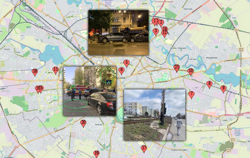 O hartă a petițiilor fără efect. 21 de străzi din București unde oamenii au cerut schimbări de la Administrația Străzilor și au primit promisiuni sau nimic
