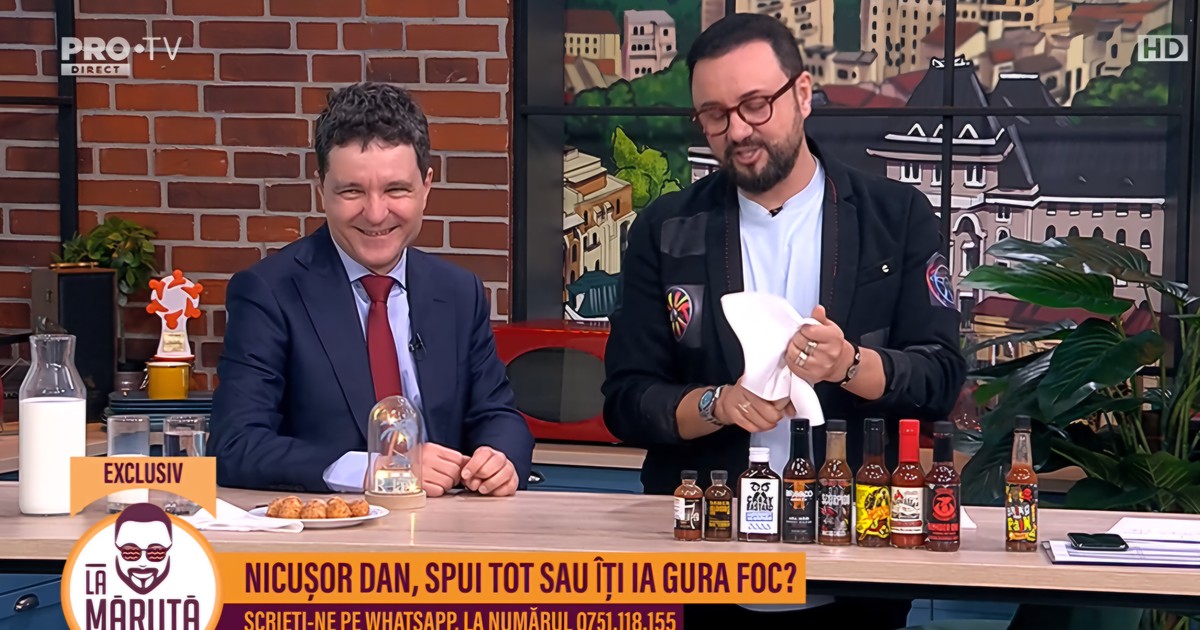 Nicușor Dan la rubrica "Sosurile picante" de la emisiunea lui Cătălin Măruță de la ProTV