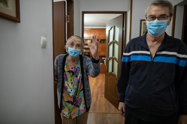 Tanti Oița și Ștefan, ginerele ei