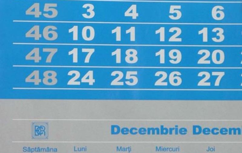 Calendarul sărbătorilor legale în 2016. Uite în ce zile vei sta acasă și când pică sărbătorile în week-end!