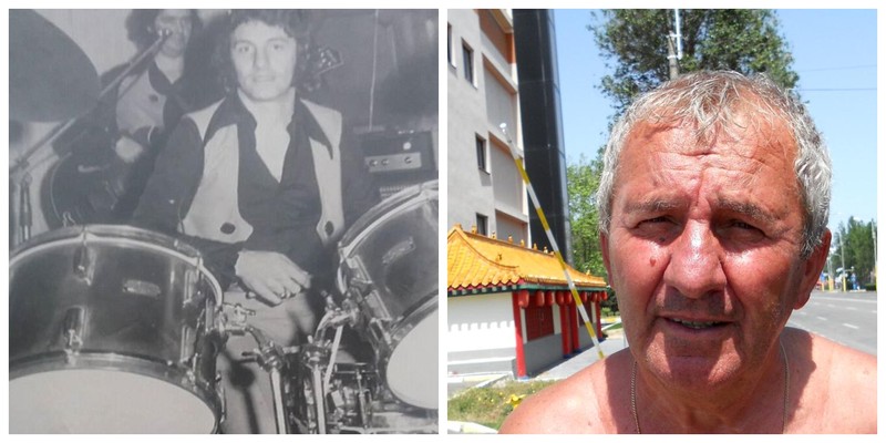 Vicu Stavre (stânga) pe când cânta cu Litoral Grup, anii '70