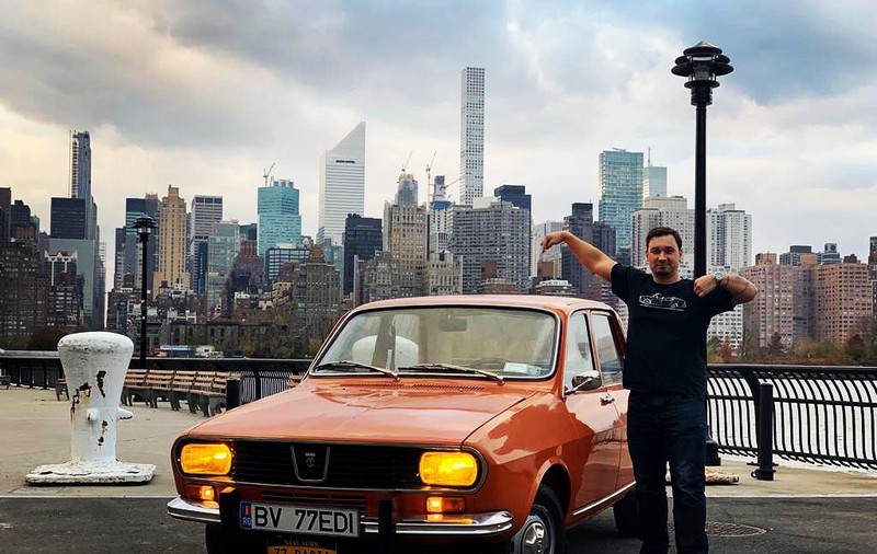 VIDEO / De 1 Decembrie, omagiu pentru România de peste Ocean. Cu Dacia 1300, pe străzile din New York