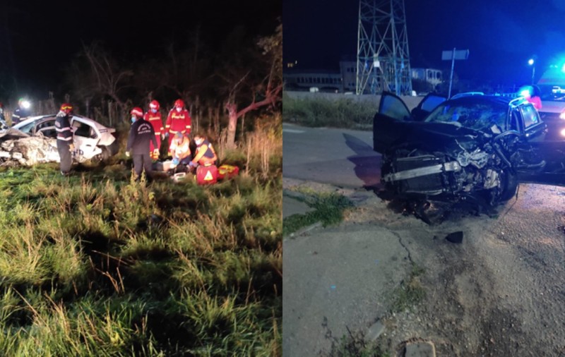 Accident grav în Râmnicu Vâlcea. Un bărbat a murit, alte două persoane la spital, după impactul devastator dintre două mașini