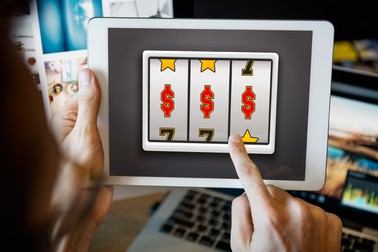 Lotto Slot Machine Jackpot Win Concept